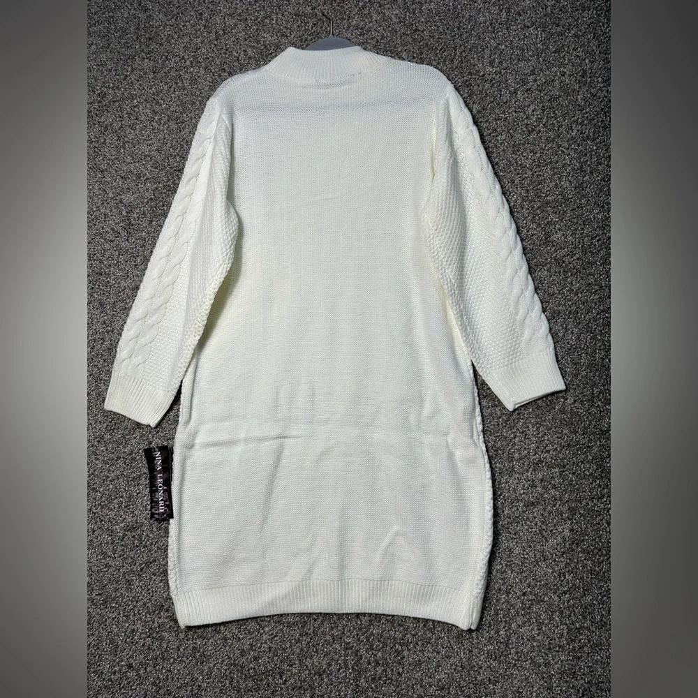 NWT Nina Leonard Cable-Knit Sweater Dress Size XL - Picture 5 of 7